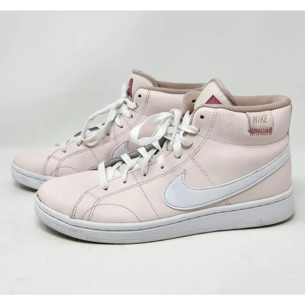 Nike Womens Size 10 Court Royale 2 Mid Soft Pink White Sneakers FD0286 600